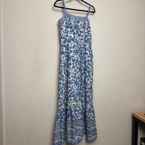 Taylor Royalty Floral Square Neckline Maxi Dress